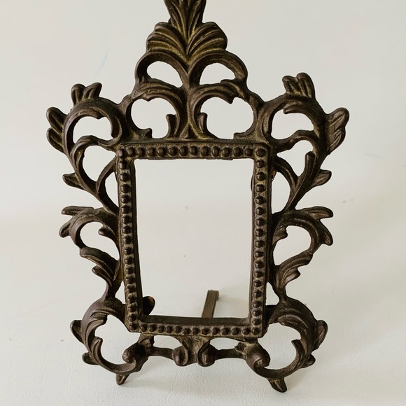 Ornate Victorian Cost Metal Small Frame - Picture 1 of 8